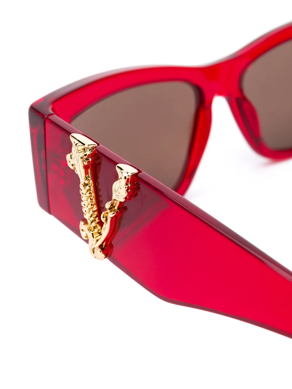 фото Versace eyewear солнцезащитные очки с логотипом и затемненным линзами