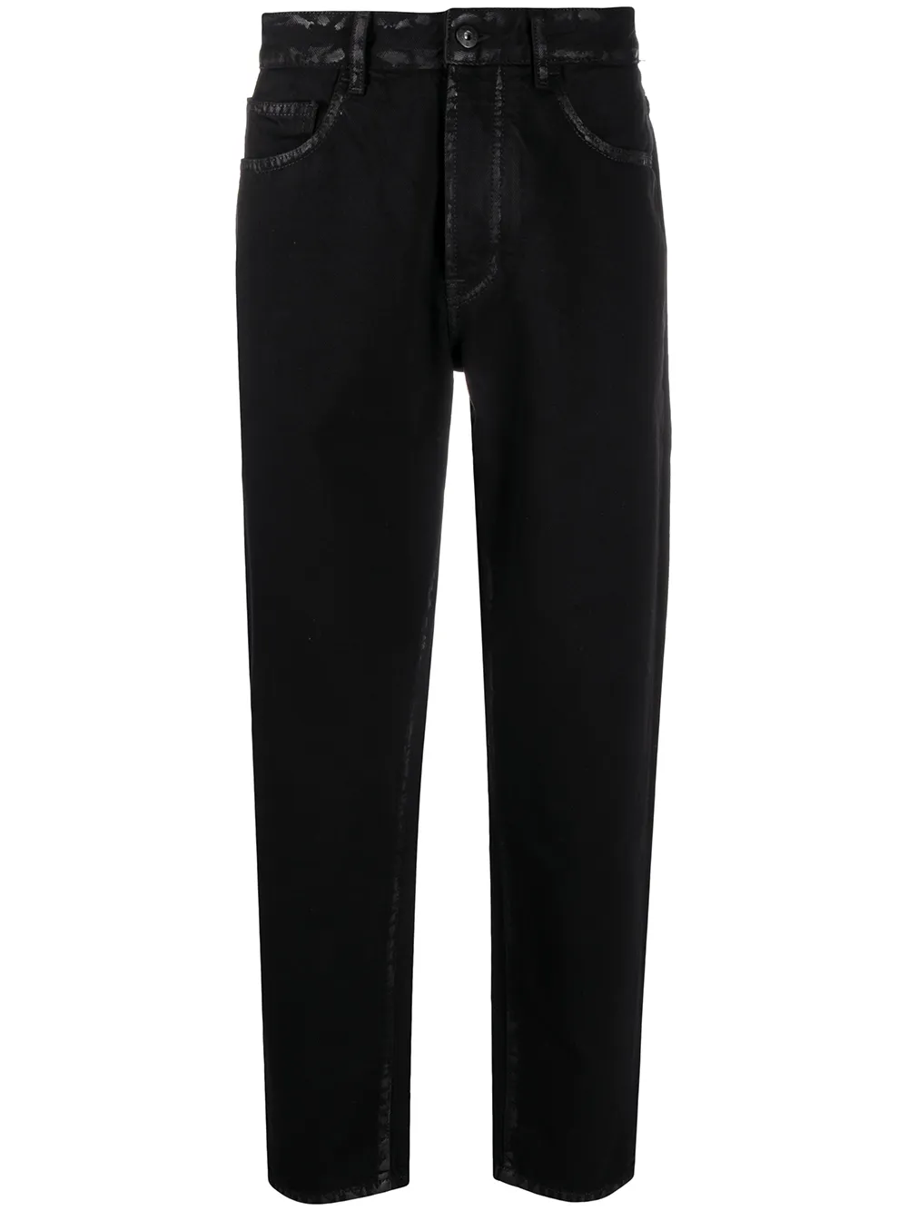 Marcelo Burlon County of Milan jeans rectos con motivo Wings - Negro