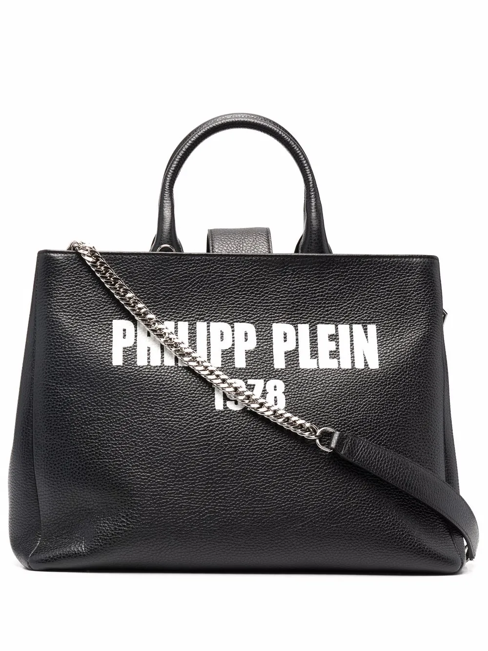 фото Philipp plein сумка-тоут с цепочкой и логотипом