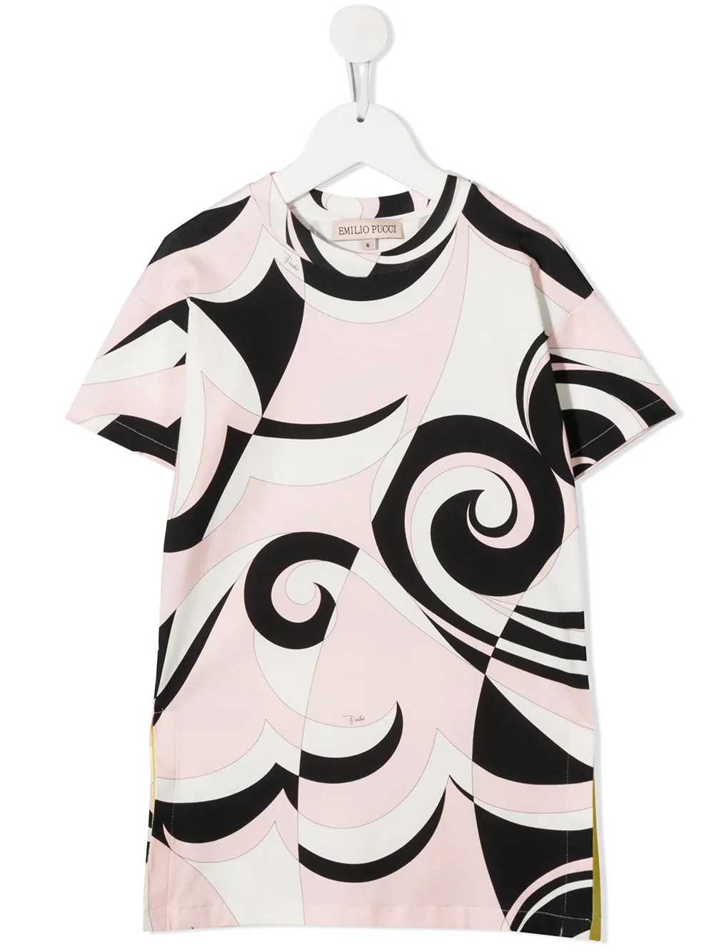 PUCCI Junior vestido con estampado abstracto - Rosado