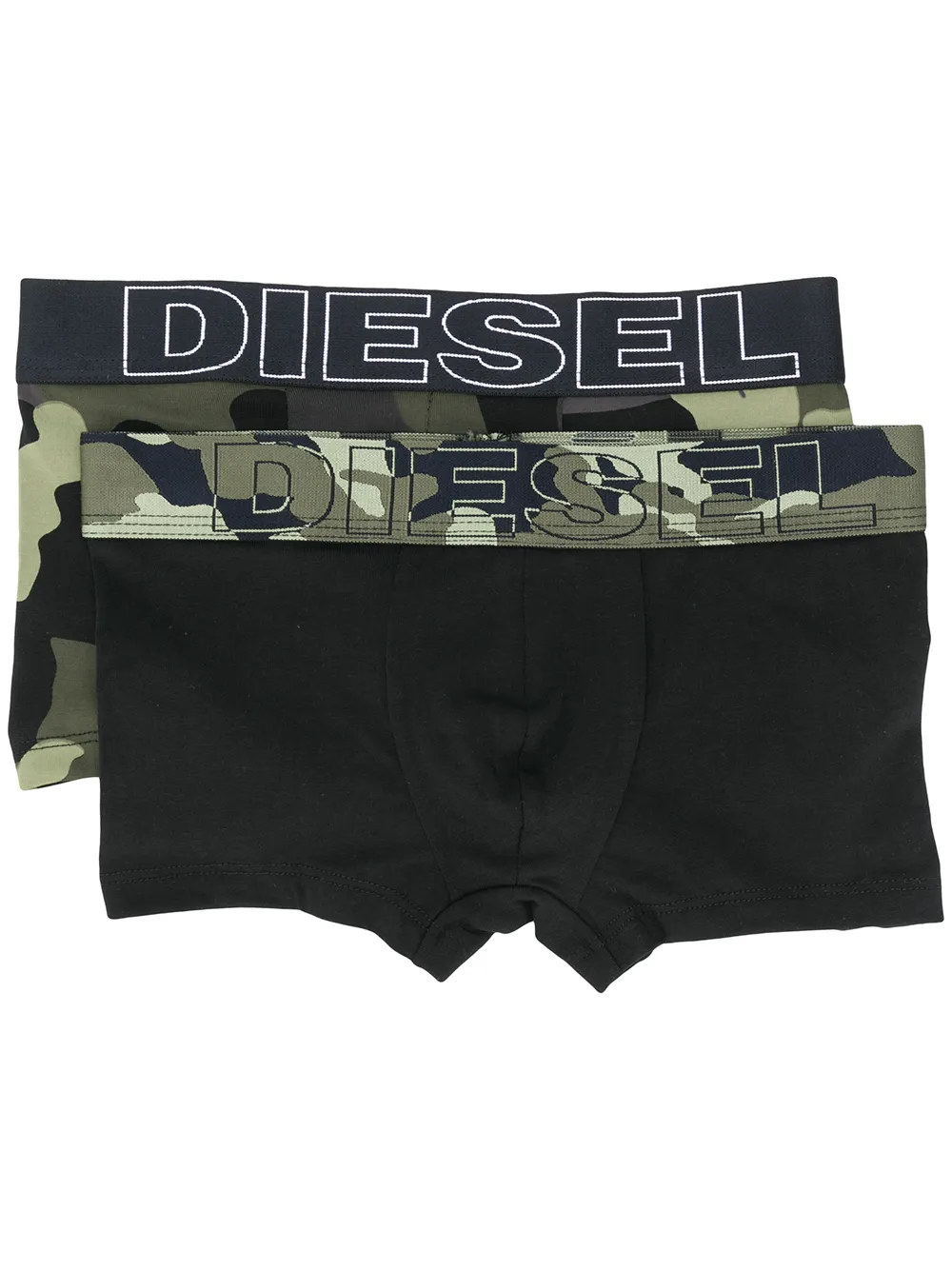 фото Diesel kids комплект из двух трусов-брифов с камуфляжным принтом