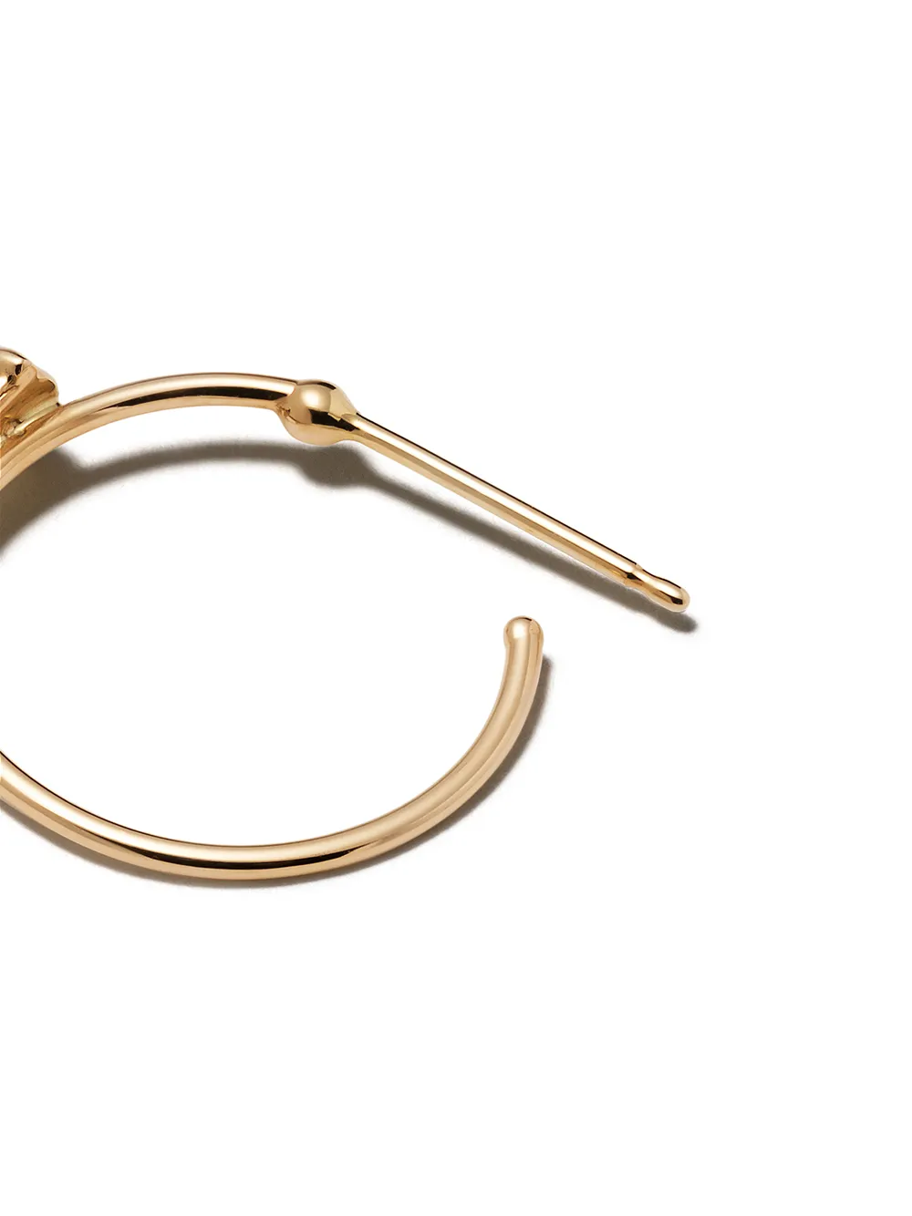 фото Wwake золотые серьги-кольца two steps с опалом