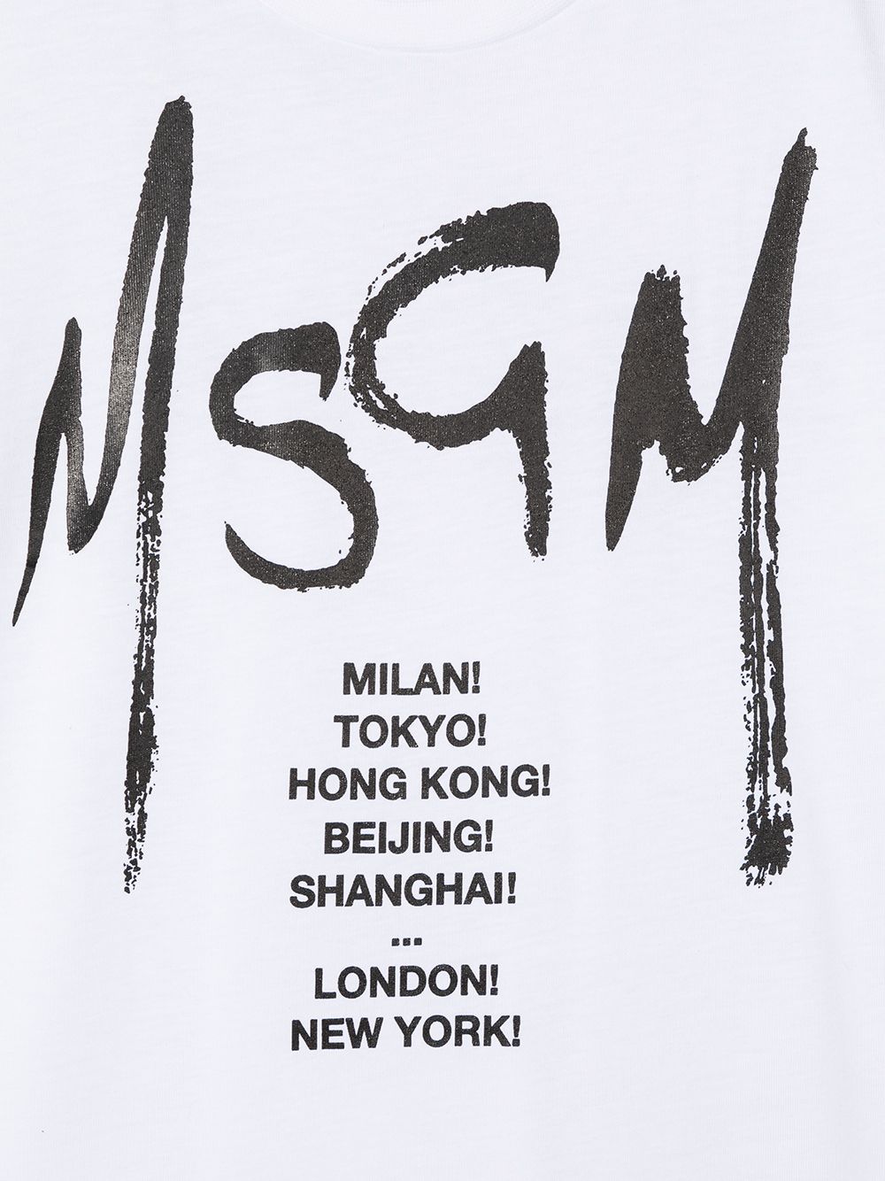 фото Msgm kids платье с короткими рукавами и логотипом
