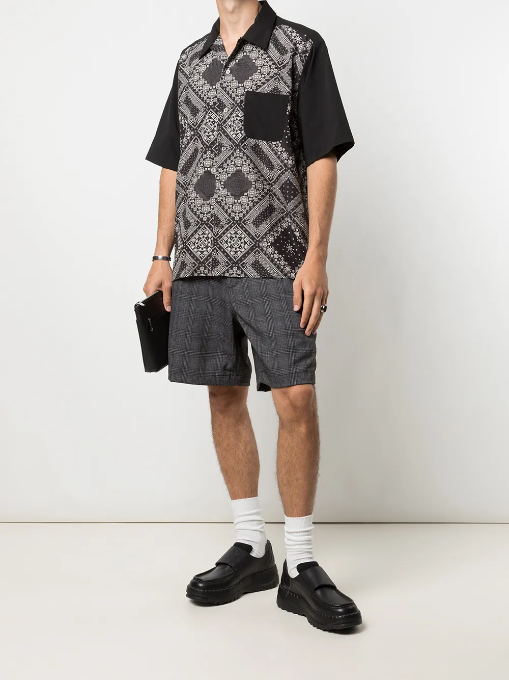 фото Sophnet. рубашка mix aloha с короткими рукавами и узором