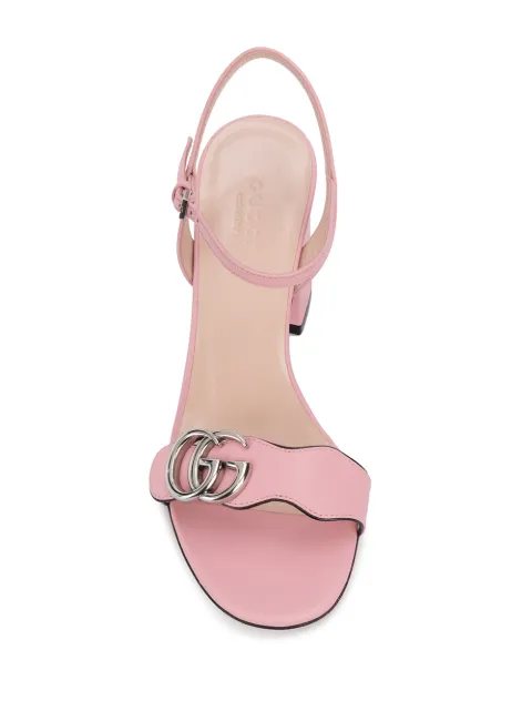 Shop Pink Gucci Gg Marmont Sandals With Express Delivery Farfetch