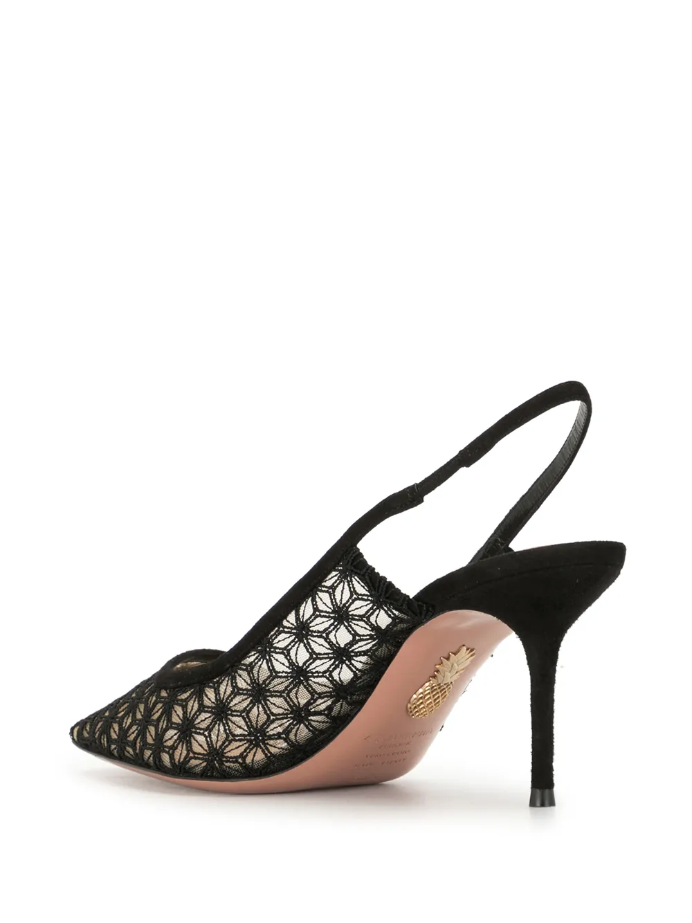 фото Aquazzura сетчатые туфли с ремешком на пятке
