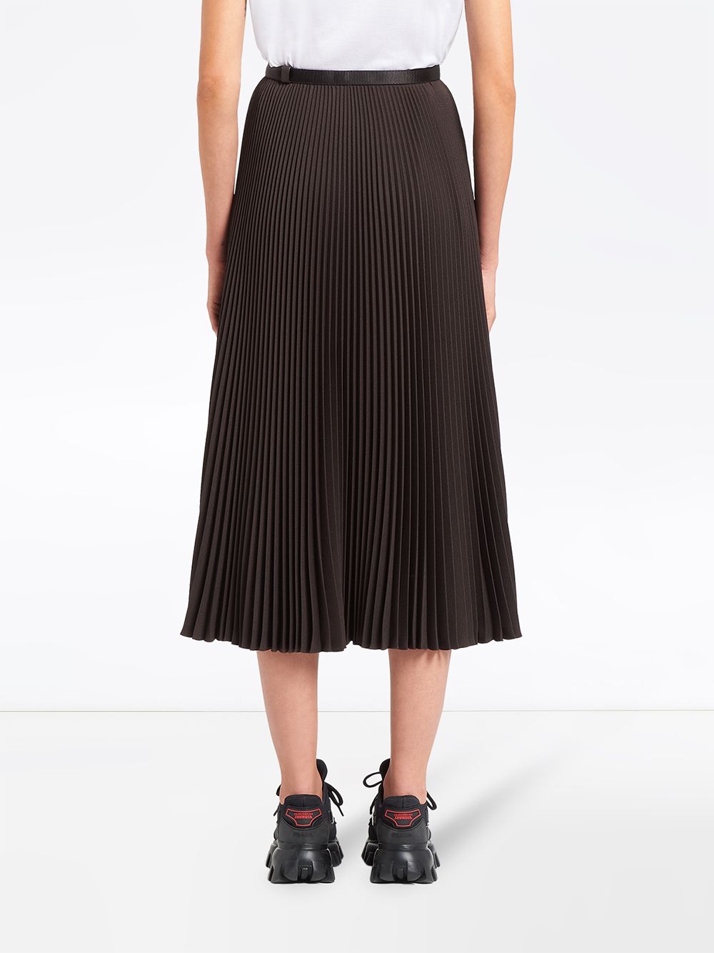 Prada A Line Pleated Skirt Farfetch