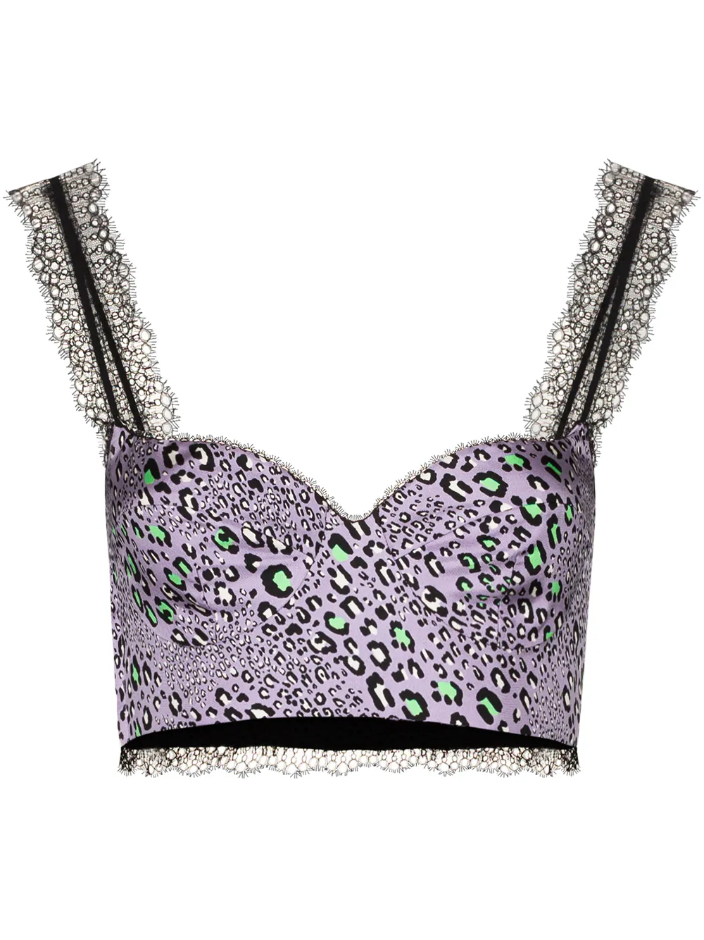 фото Versace топ-бралетт с леопардовым принтом