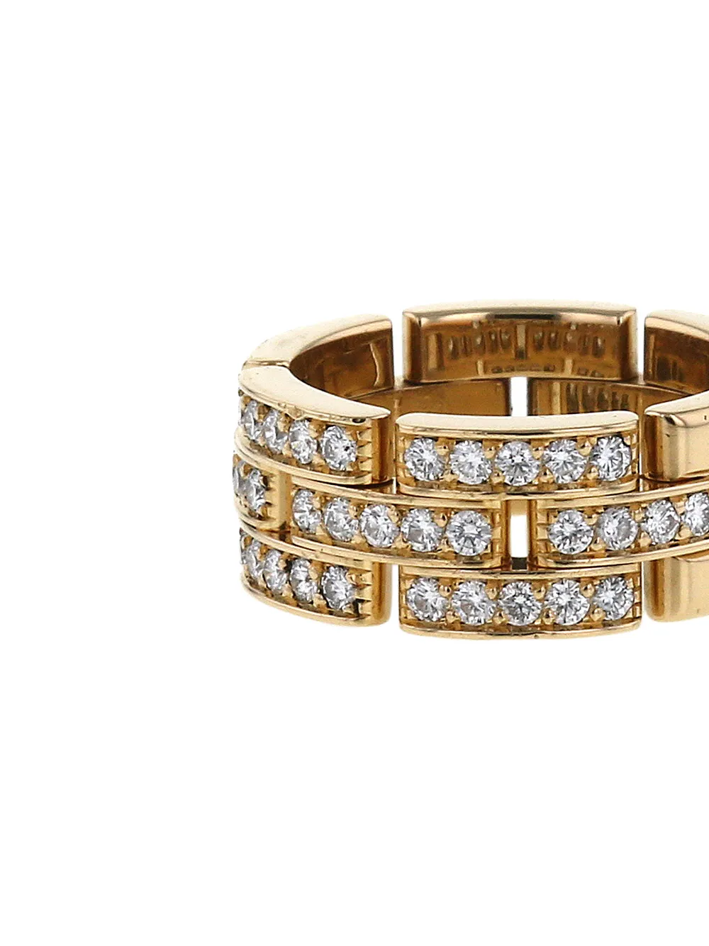фото Cartier кольцо maillon panthère из желтого золота с бриллиантами pre-owned