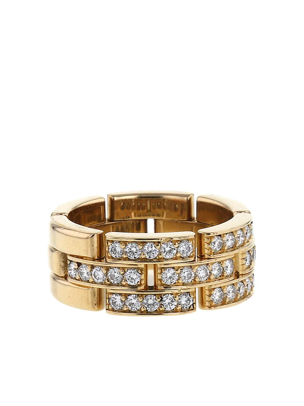 фото Cartier кольцо maillon panthère из желтого золота с бриллиантами pre-owned