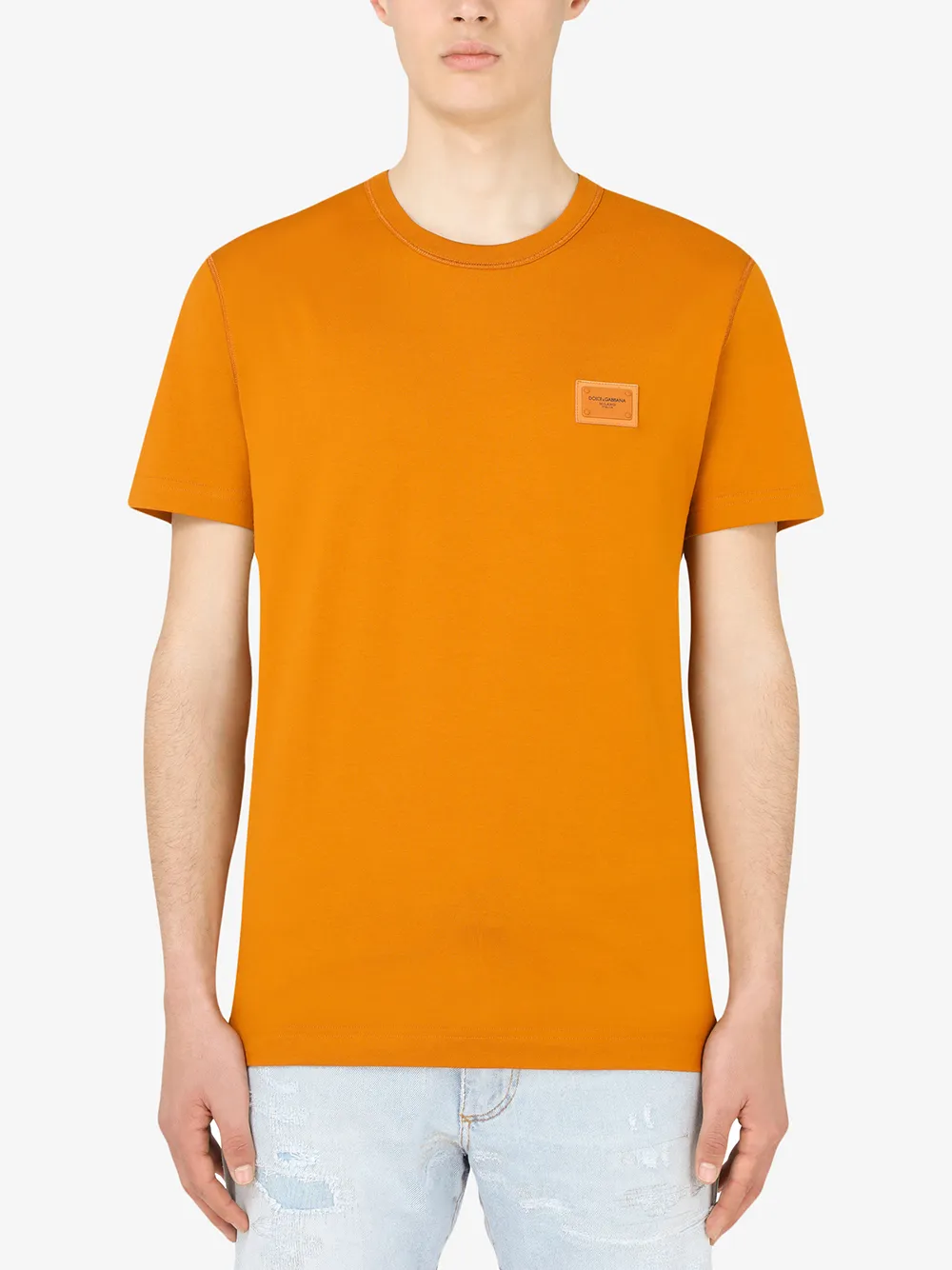 фото Dolce & gabbana футболка с нашивкой-логотипом