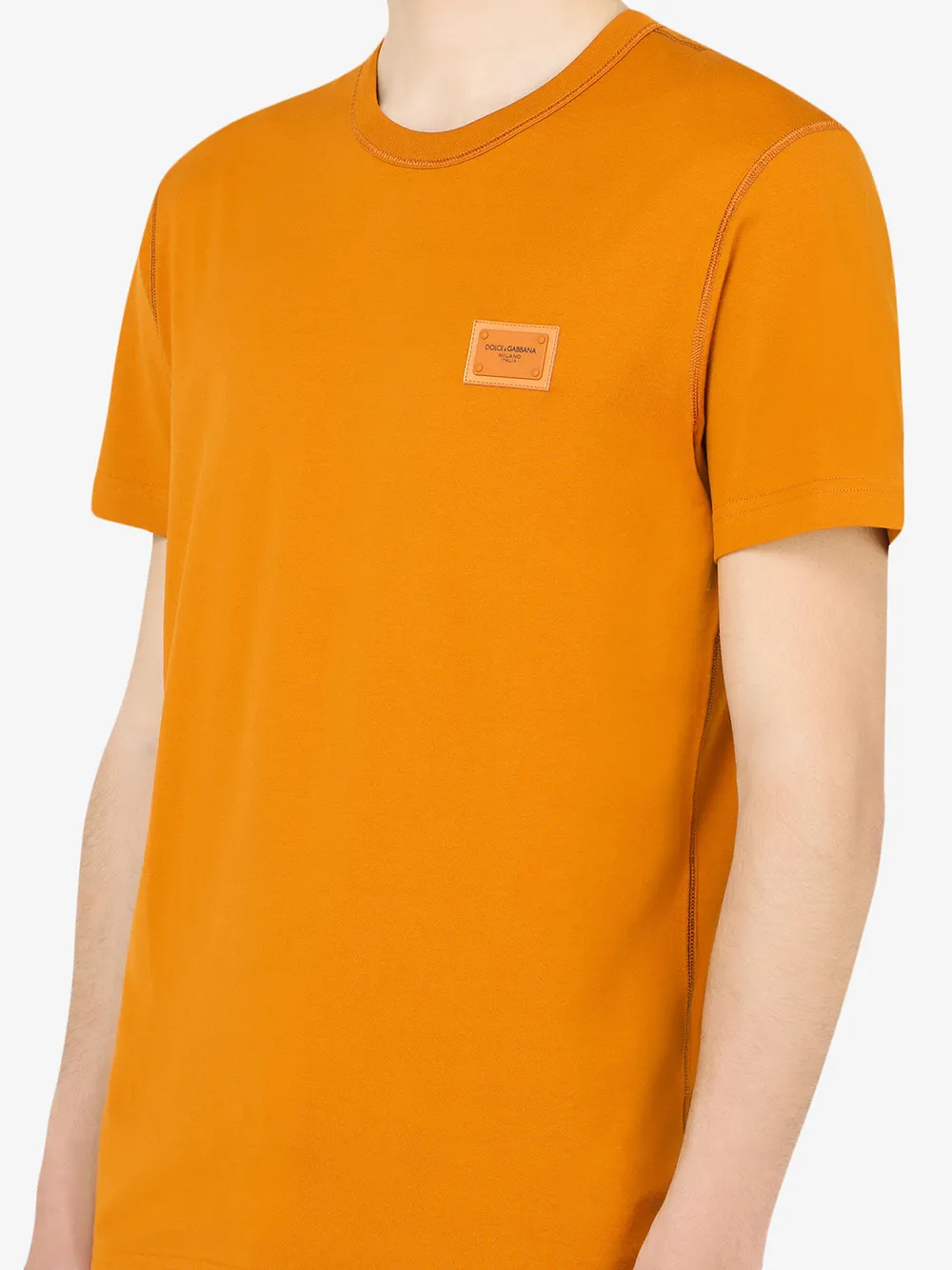 фото Dolce & gabbana футболка с нашивкой-логотипом