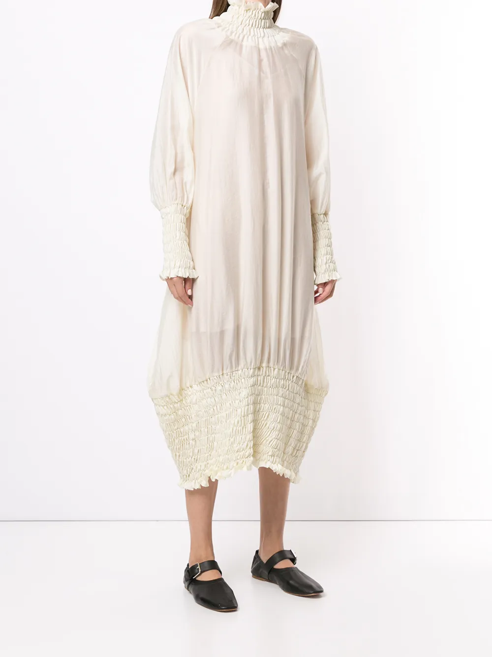 фото Peng tai платье с высоким воротником и сборками