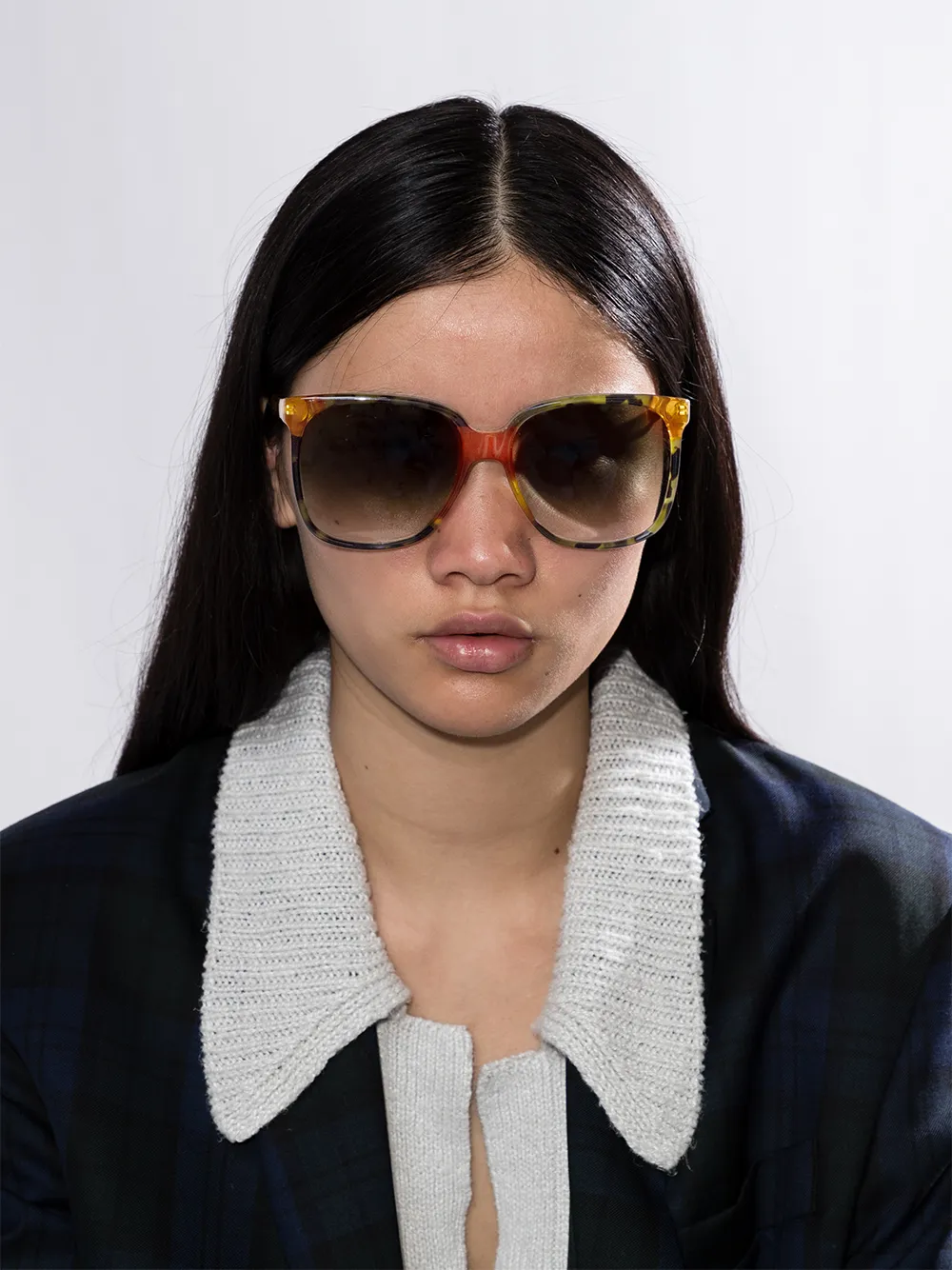 фото Victoria beckham eyewear солнцезащитные очки soft square в массивной оправе