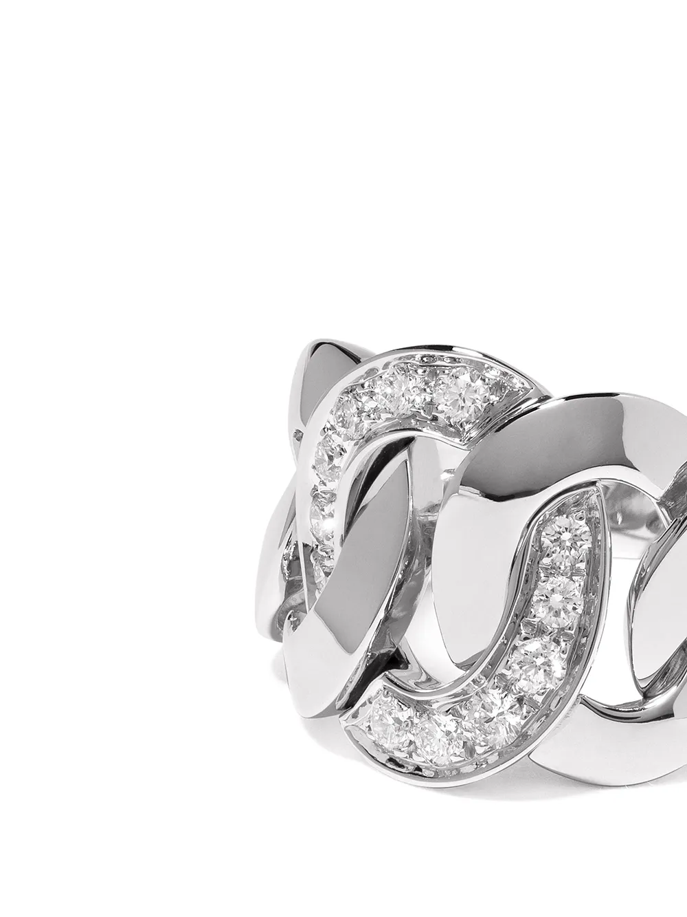фото Leo pizzo кольцо groumette из белого золота с бриллиантами