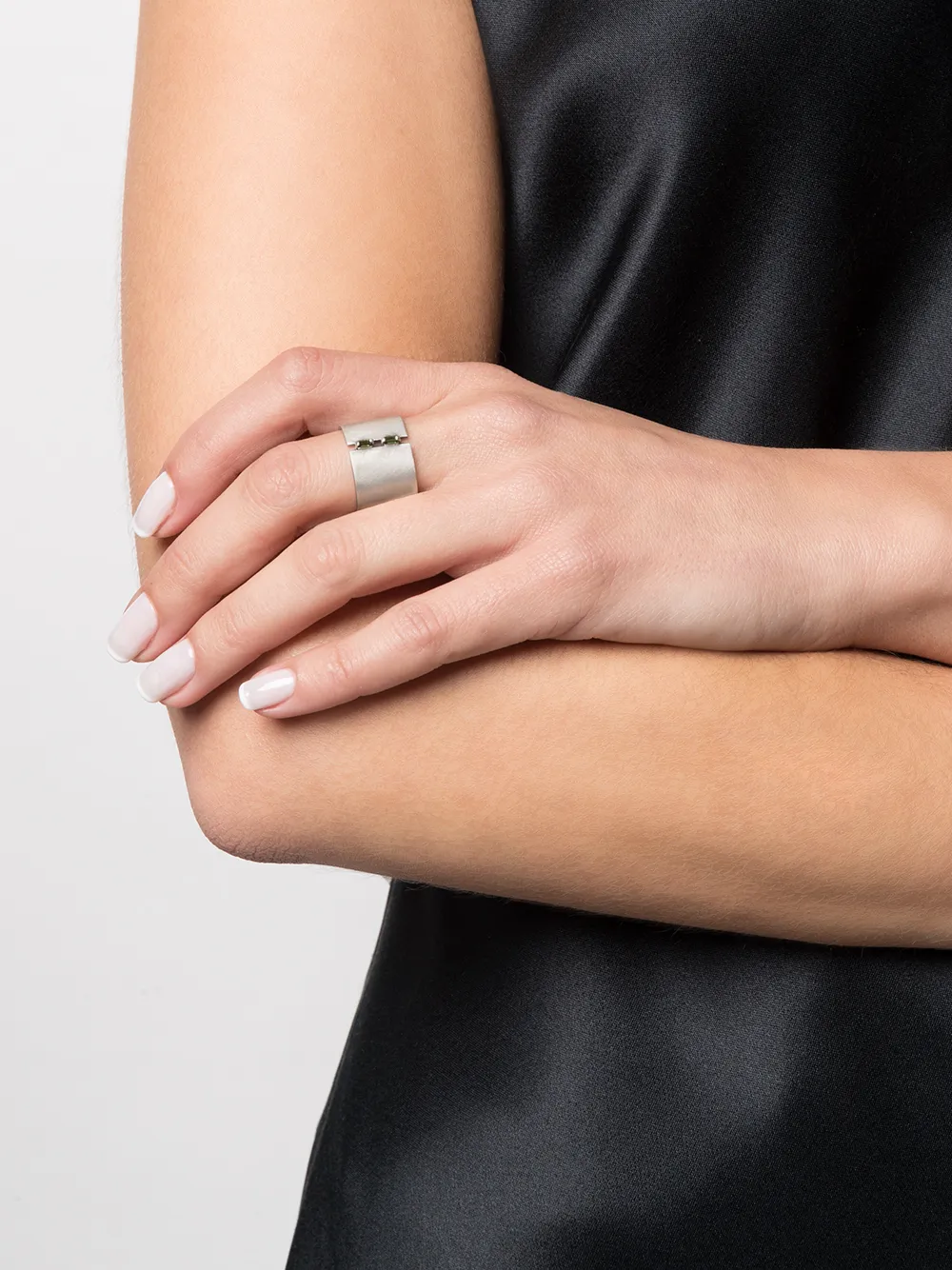 фото Hsu jewellery кольцо unfinishing lining с турмалинами