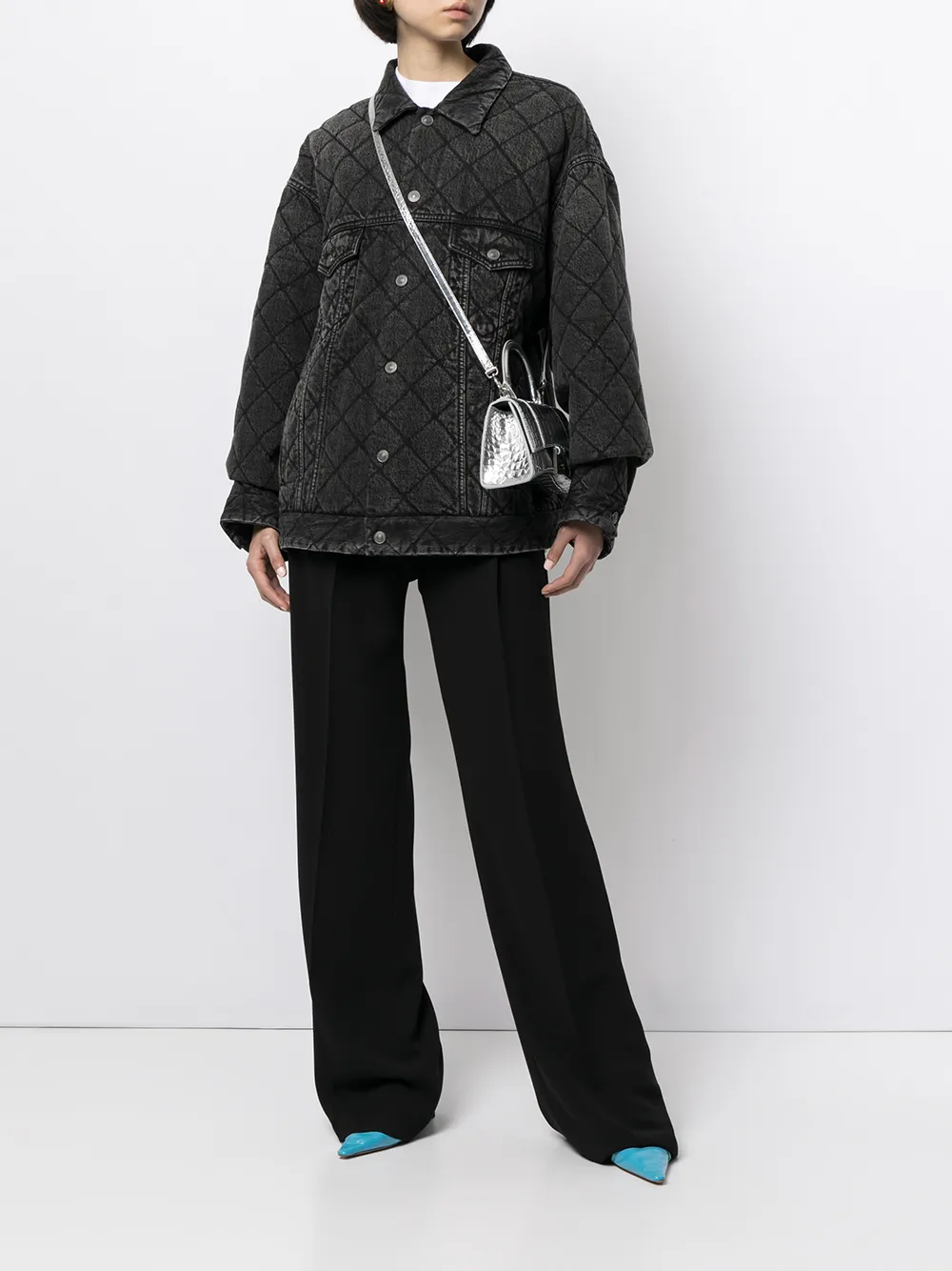 фото Balenciaga стеганая джинсовая куртка
