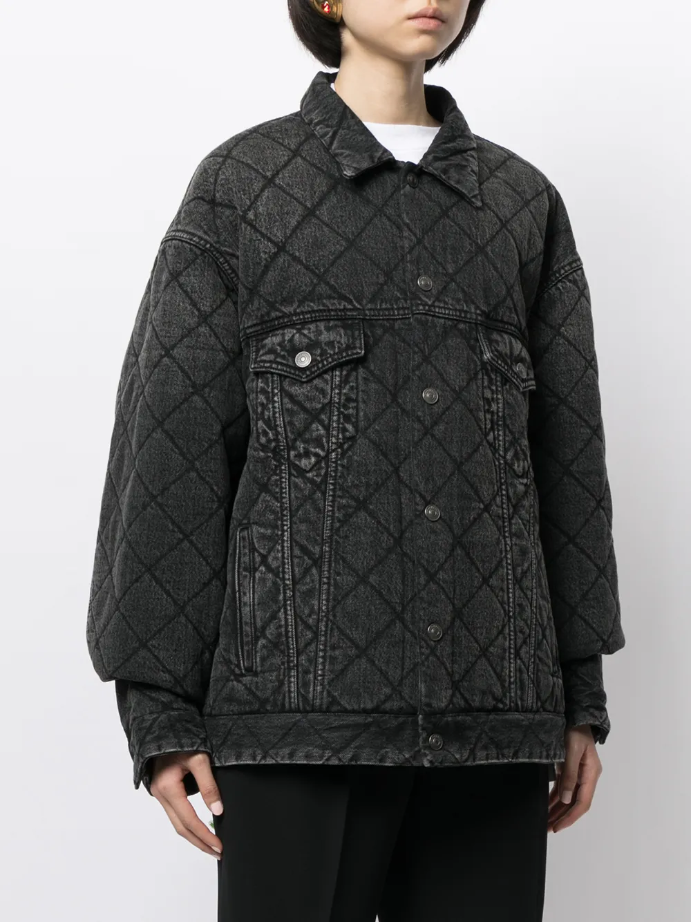 фото Balenciaga стеганая джинсовая куртка