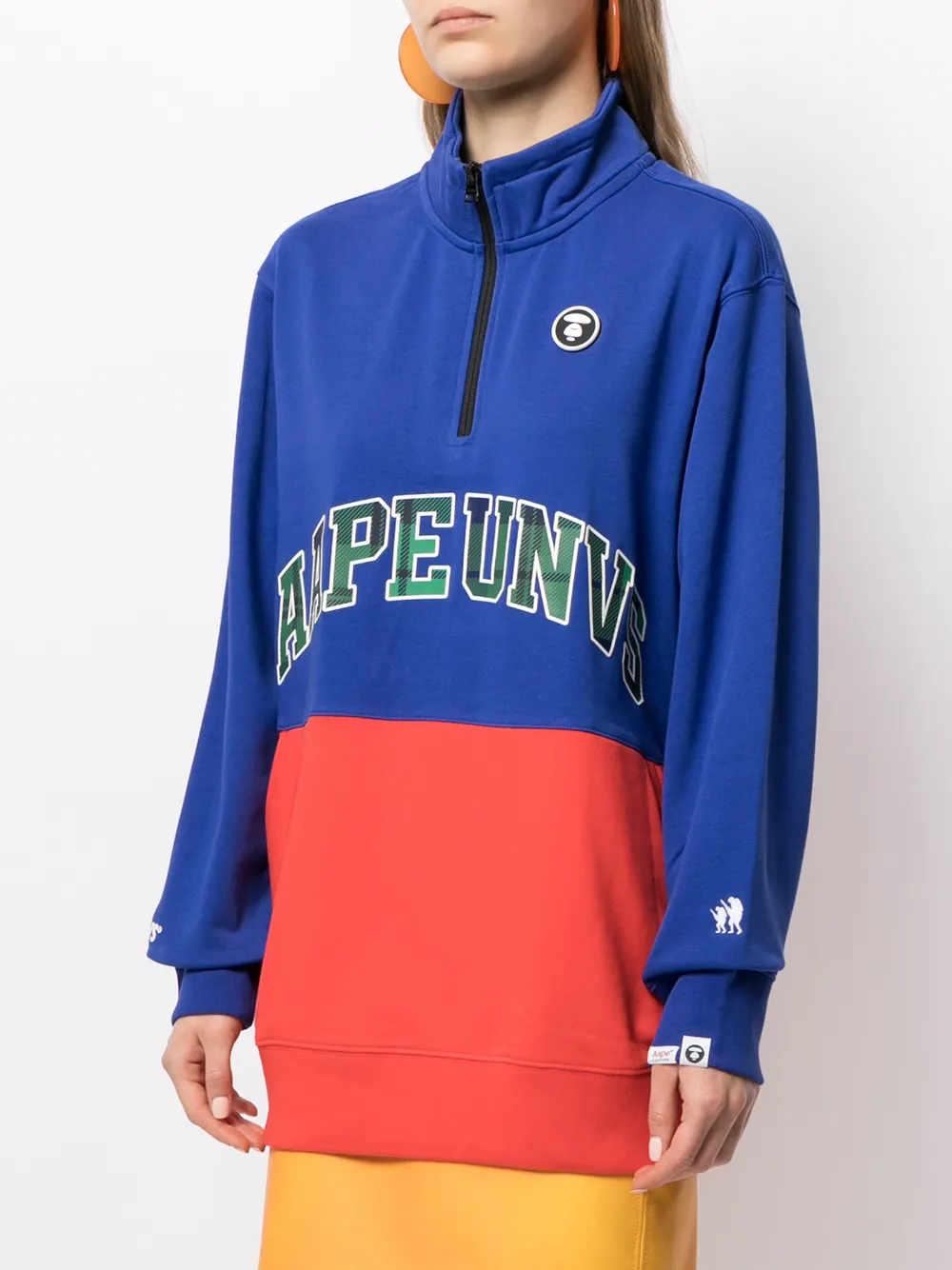 фото Aape by *a bathing ape® толстовка на молнии с надписью