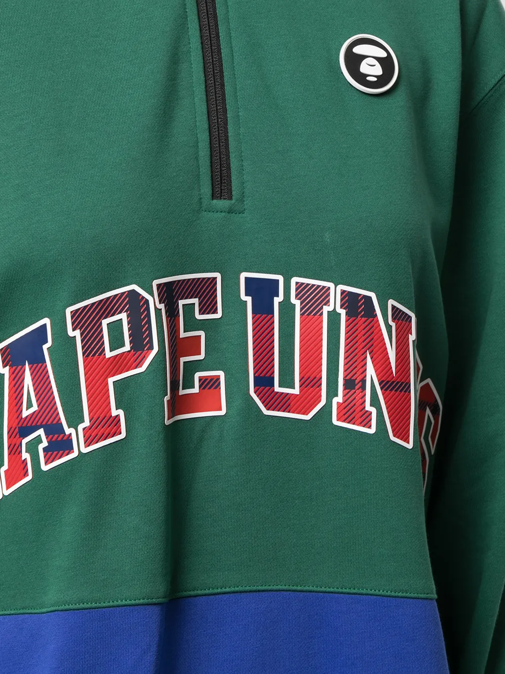фото Aape by *a bathing ape® толстовка на молнии с надписью