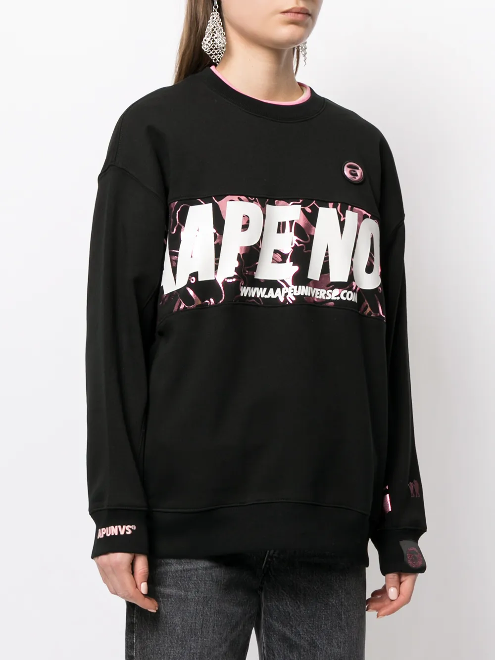 фото Aape by *a bathing ape® толстовка с круглым вырезом и логотипом