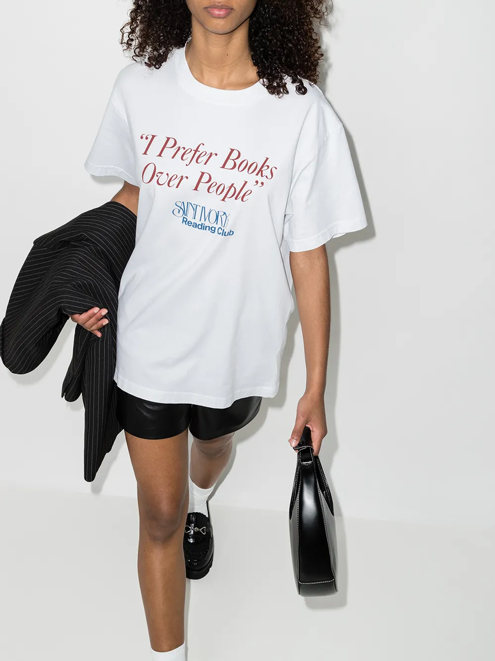 фото Saint ivory nyc футболка reading club с круглым вырезом