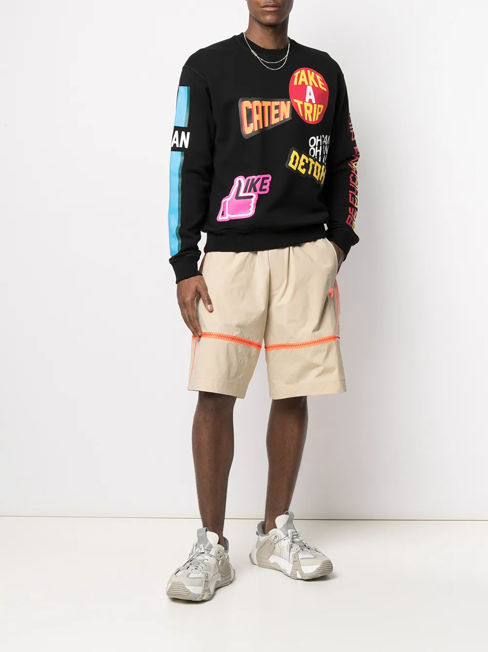 фото Dsquared2 широкие шорты с контрастной строчкой