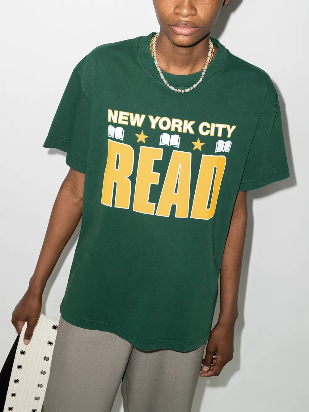 фото Saint ivory nyc футболка с короткими рукавами и принтом nyc