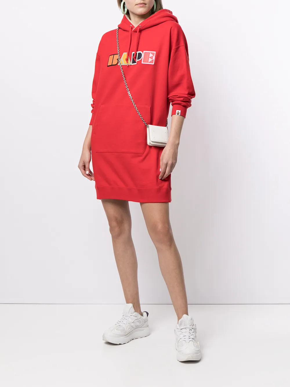 фото A bathing ape® платье-худи с нашивкой-логотипом