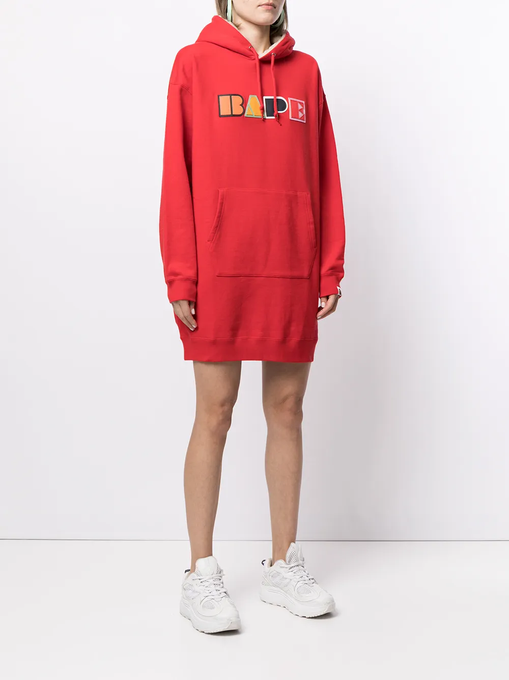 фото A bathing ape® платье-худи с нашивкой-логотипом