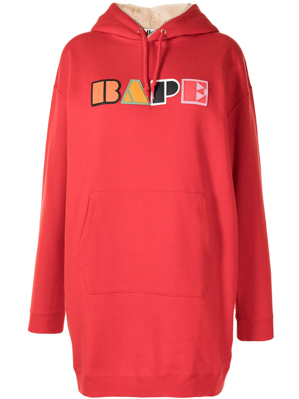 фото A bathing ape® платье-худи с нашивкой-логотипом