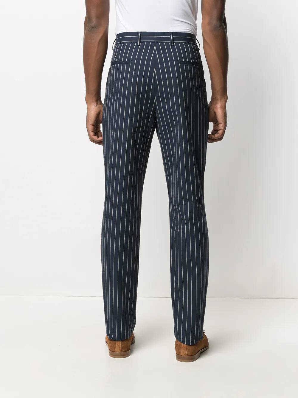 фото Brunello cucinelli строгие брюки в тонкую полоску