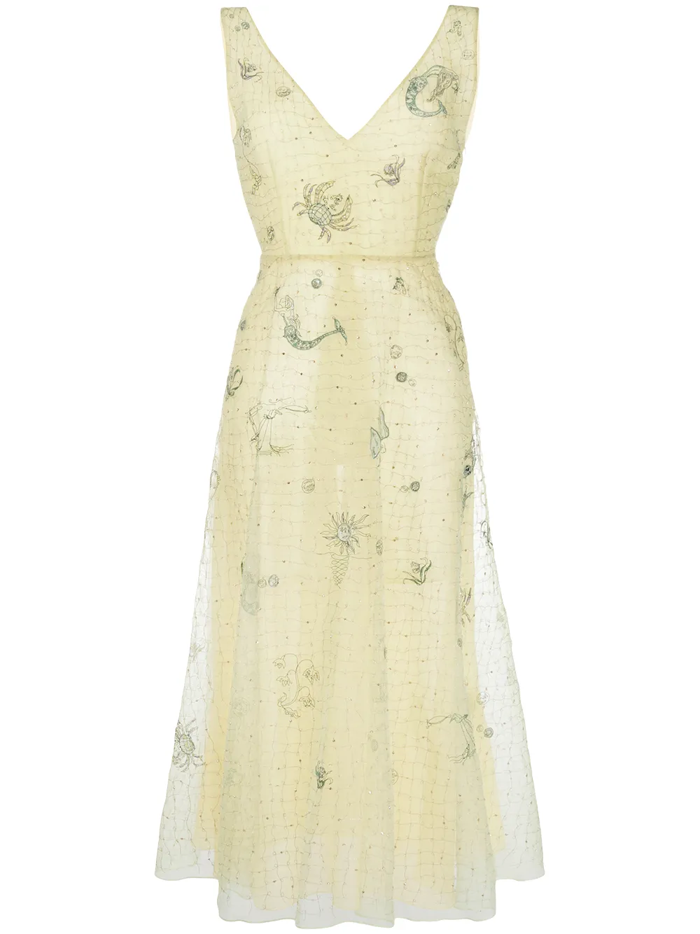 PUCCI vestido midi con estampado Capri - Amarillo