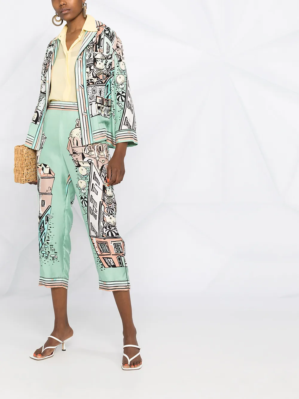 фото Emilio pucci прозрачная рубашка из ткани жоржет