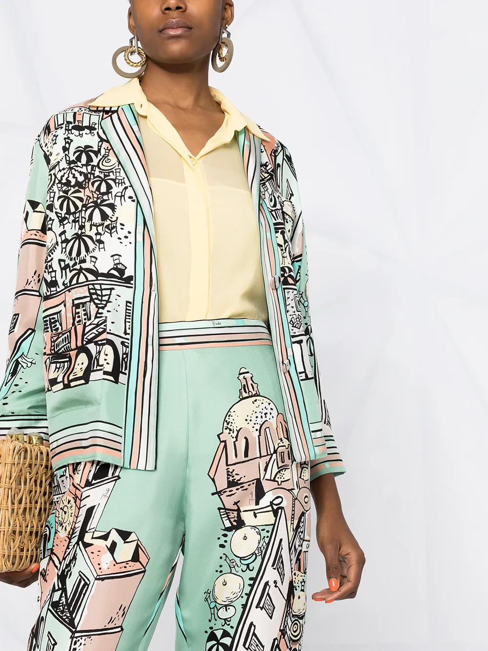 фото Emilio pucci прозрачная рубашка из ткани жоржет