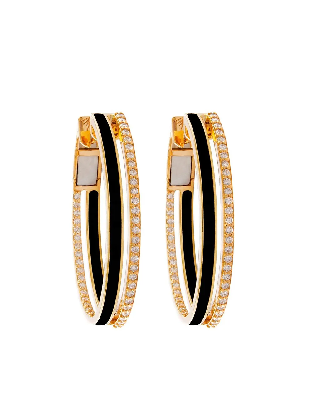 фото Alessa серьги-кольца spectrum из желтого золота с бриллиантами