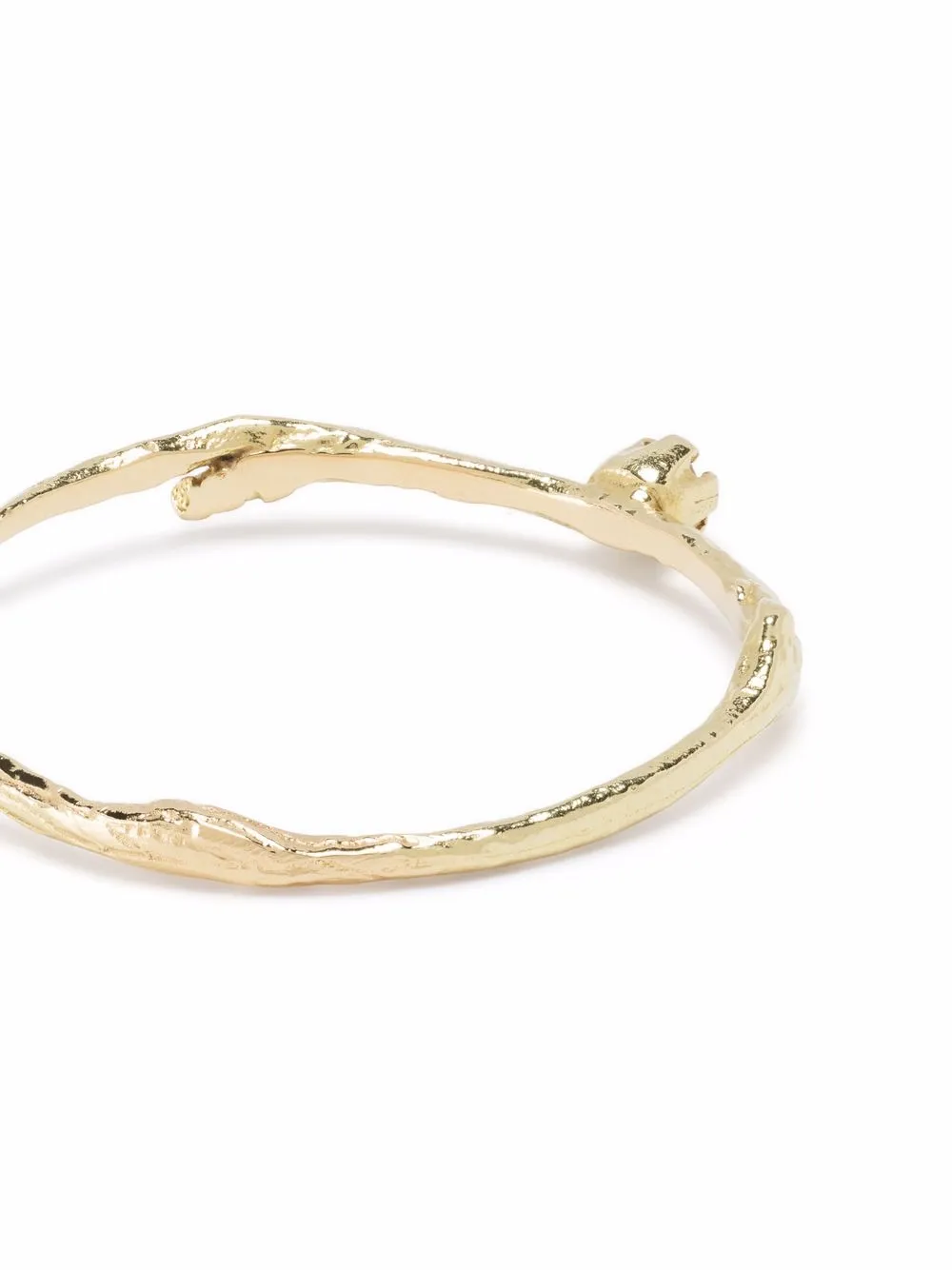 фото Alex monroe кольцо fine twig из желтого золота с бриллиантами