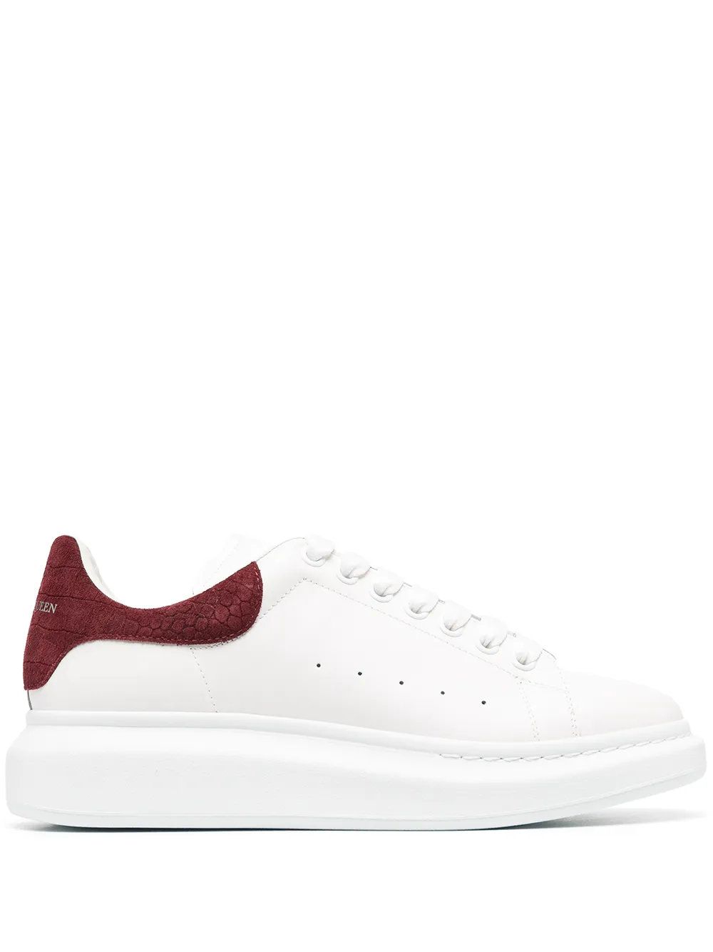 Alexander McQueen tenis bajos oversize - Blanco