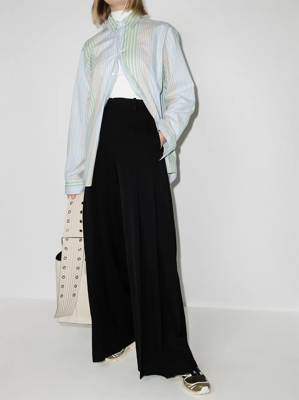 фото Jw anderson широкие брюки со складками
