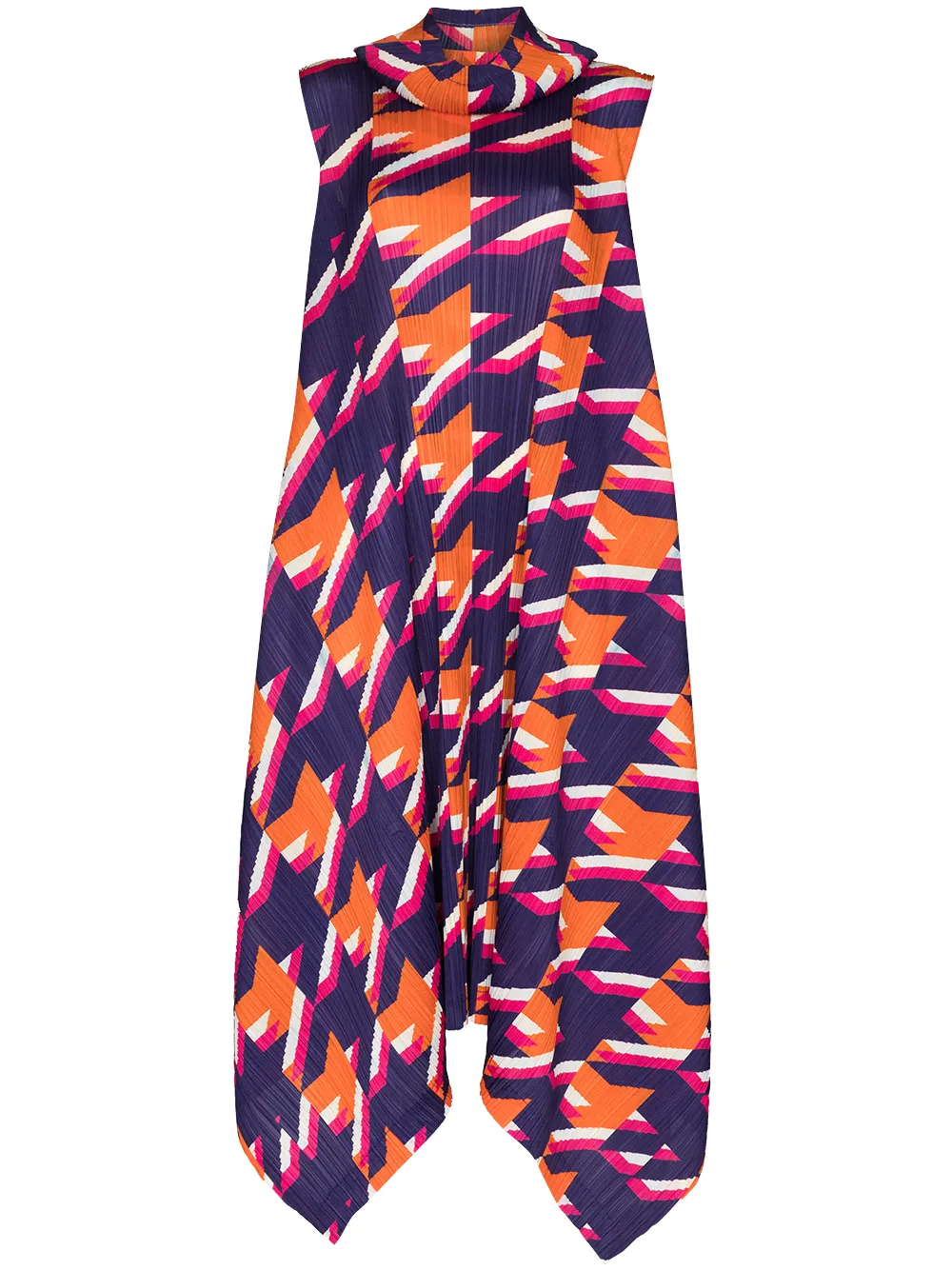 фото Pleats please issey miyake платье макси в ломаную клетку