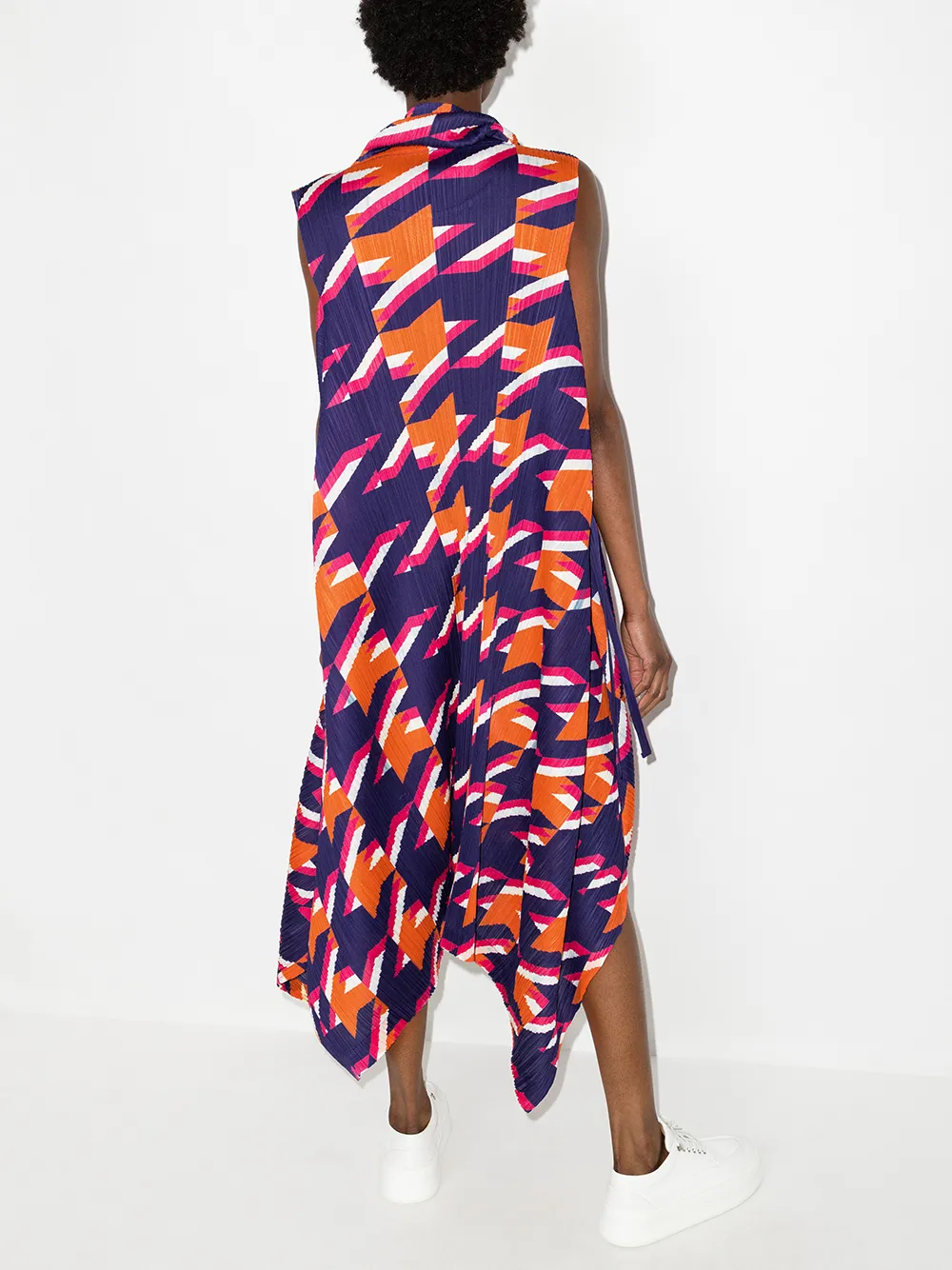 фото Pleats please issey miyake платье макси в ломаную клетку