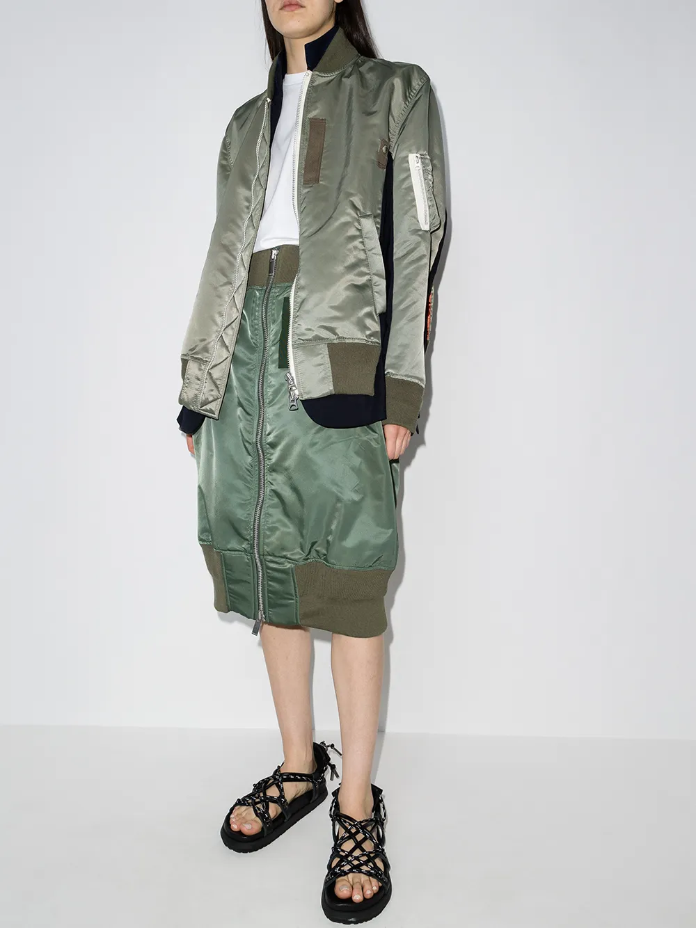 фото Sacai юбка свободного кроя