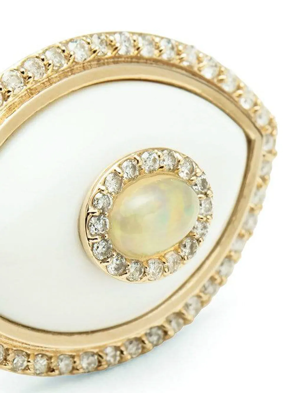 фото Marlo laz кольцо eyecon из желтого золота с бриллиантами