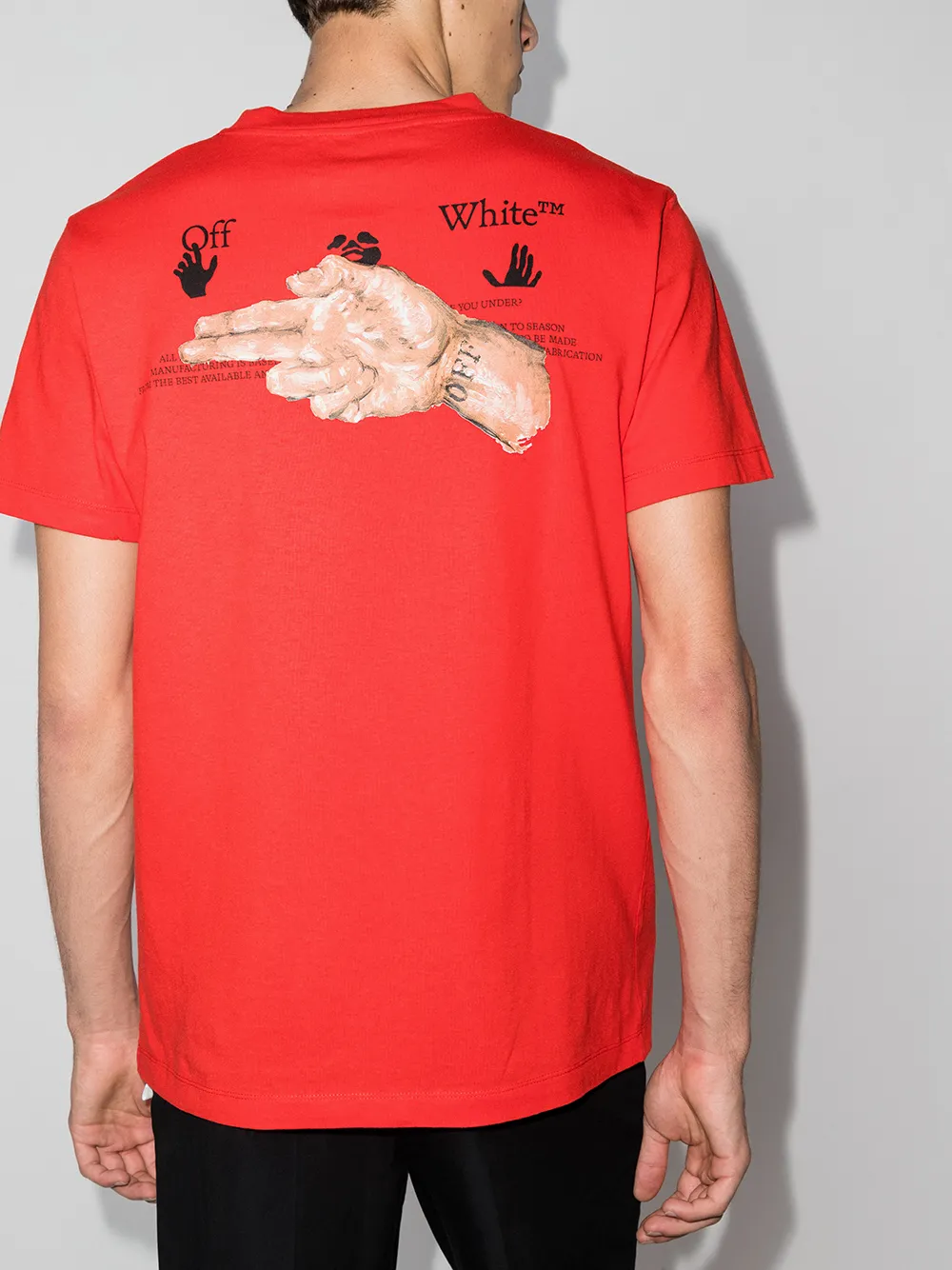 фото Off-white футболка pascal с круглым вырезом