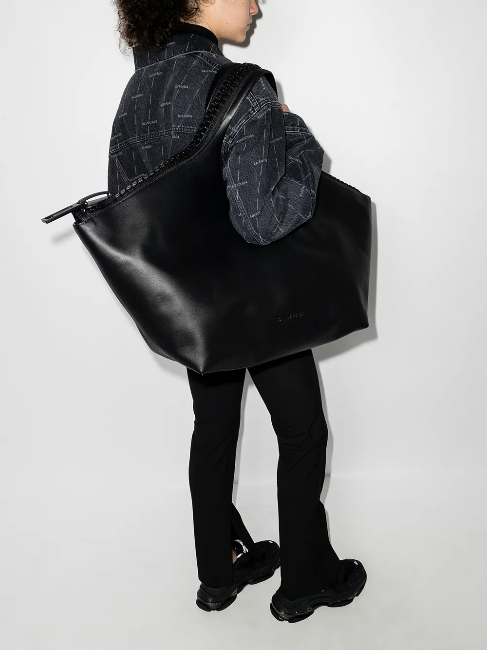 фото Balenciaga объемная сумка-тоут megazip