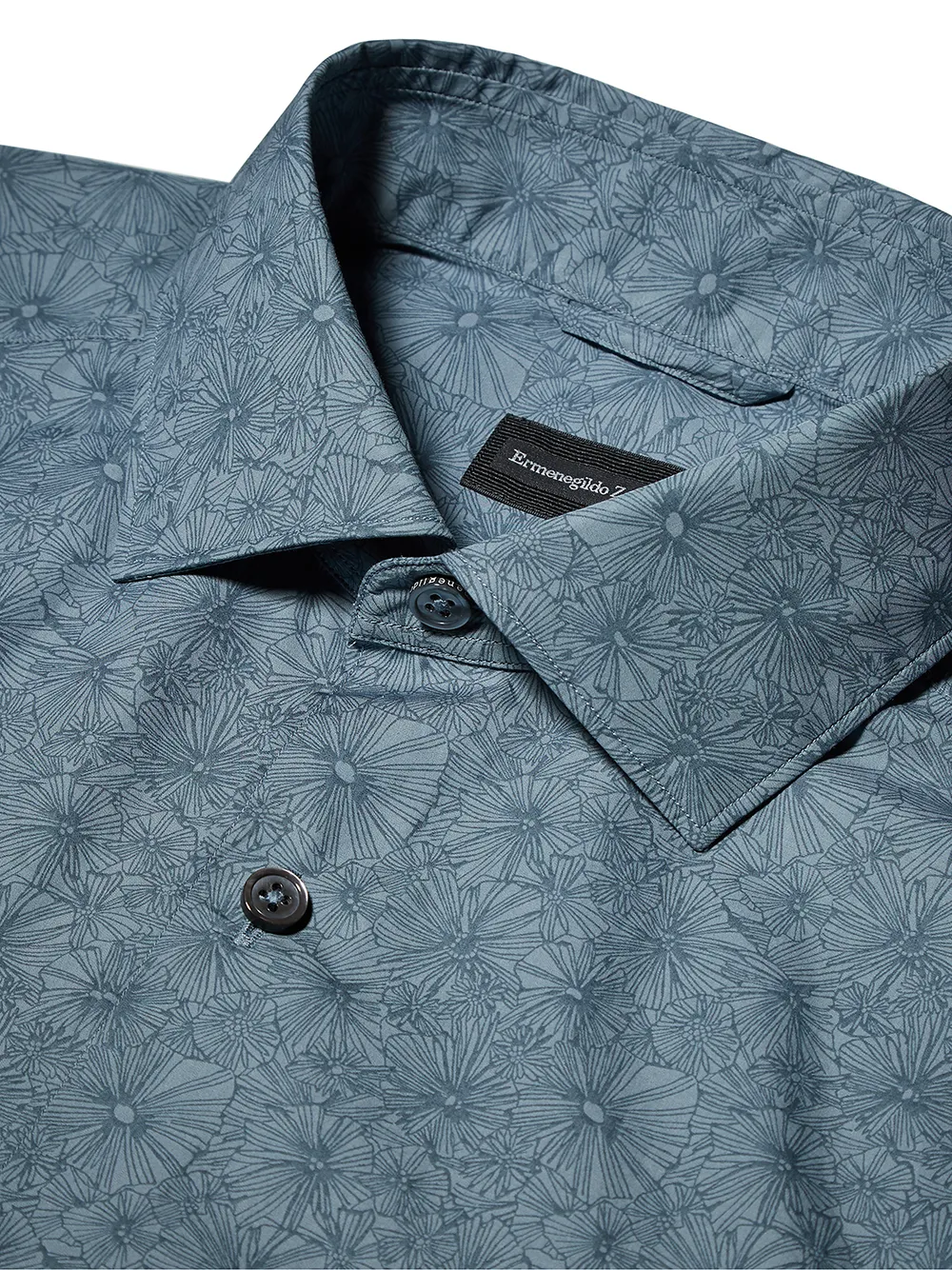 фото Ermenegildo zegna рубашка с цветочным принтом