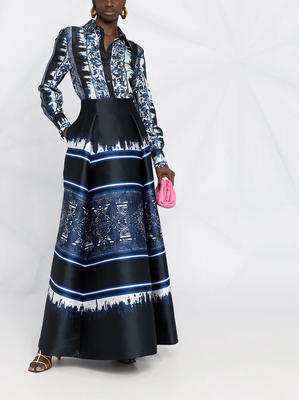 фото Alberta ferretti юбка в полоску
