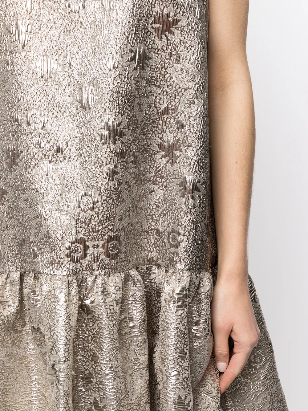 фото Lela rose платье с жаккардовым цветочным узором