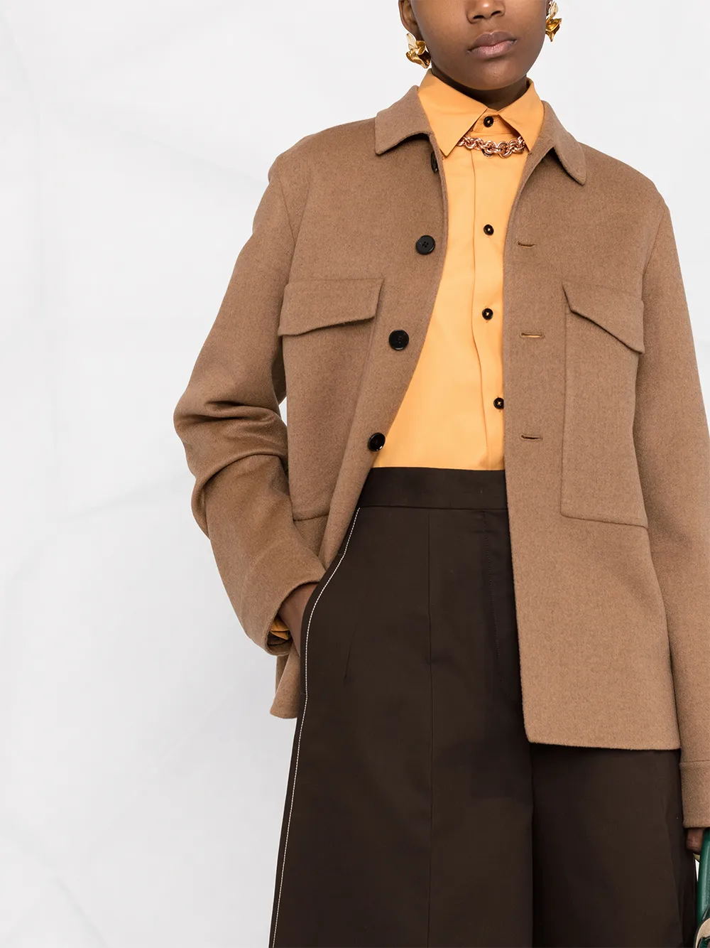 фото Jil sander куртка-рубашка на пуговицах
