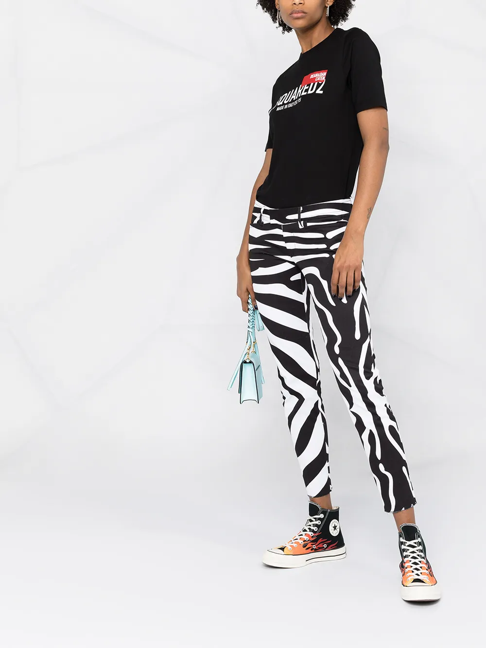 фото Dsquared2 футболка узкого кроя с логотипом